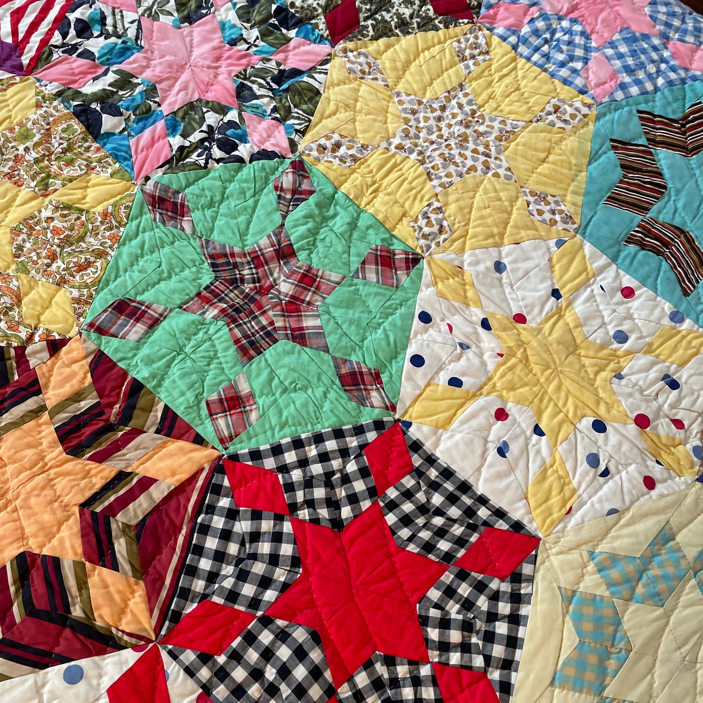 Vintage Hexagon Quilt