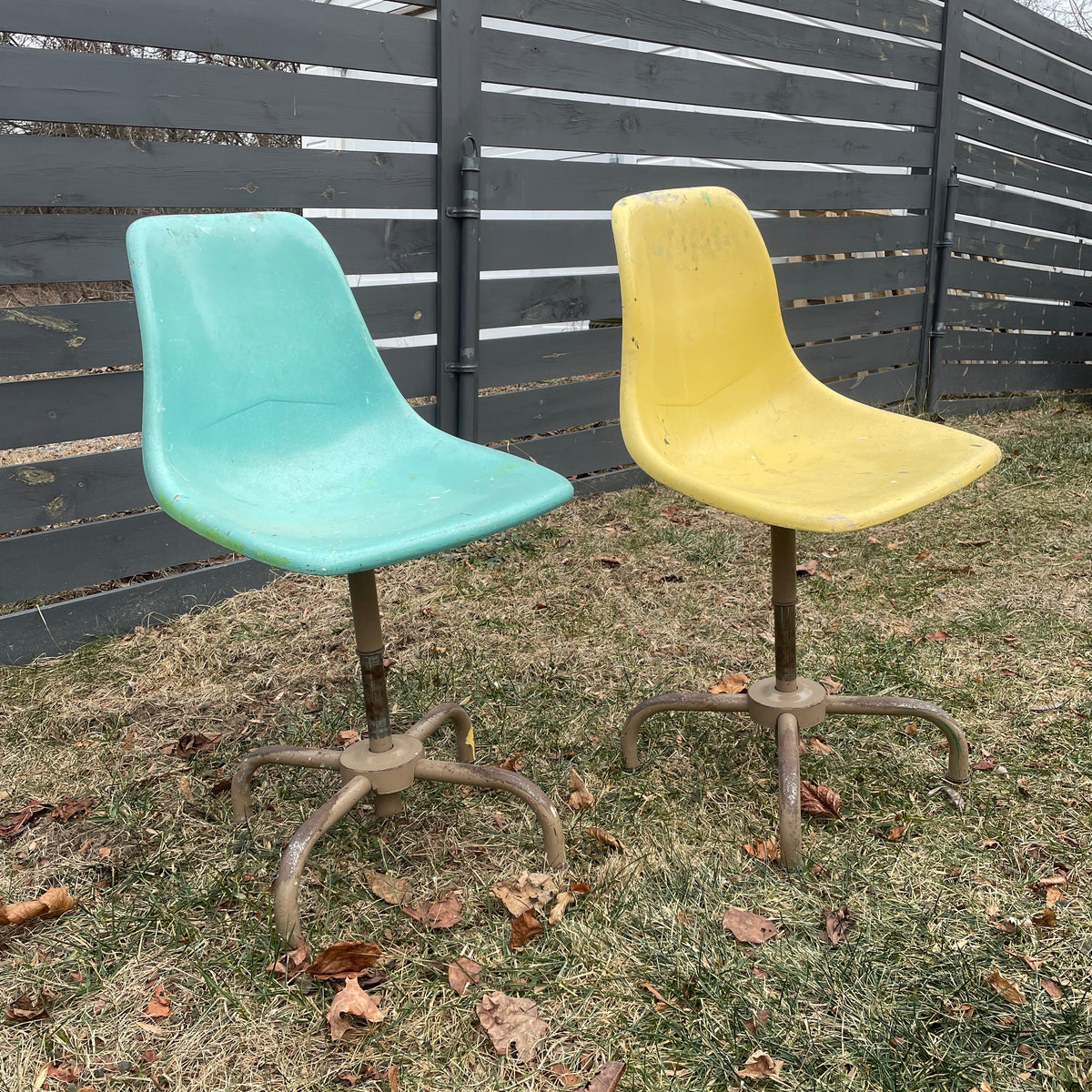 1960's Fiberglass Swivel Chairs