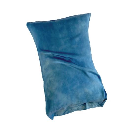 plant dyed silk pillowcase