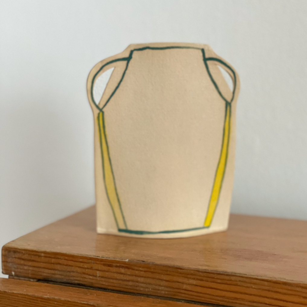 Yellow Acorn Vase by Alison Owen