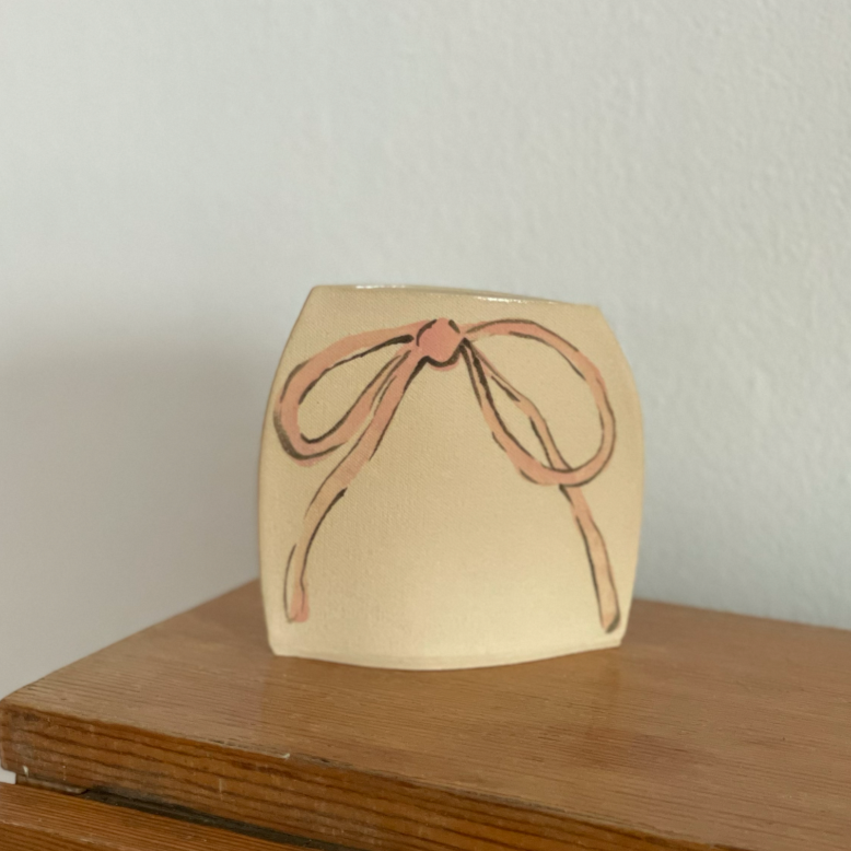 Pink Ribbon Vase by Alison Owen
