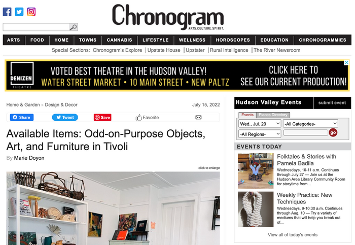 news: Chronogram article