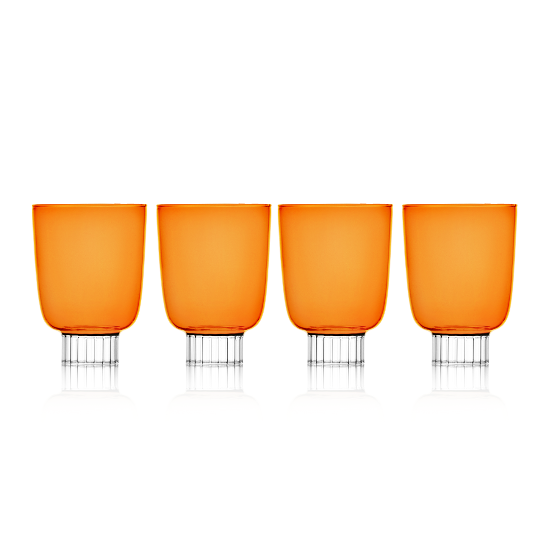 Romantic Stemless Wine Glasses Petite | Set of Four
