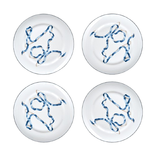 Ribbon Dinner Plates | Set of Four