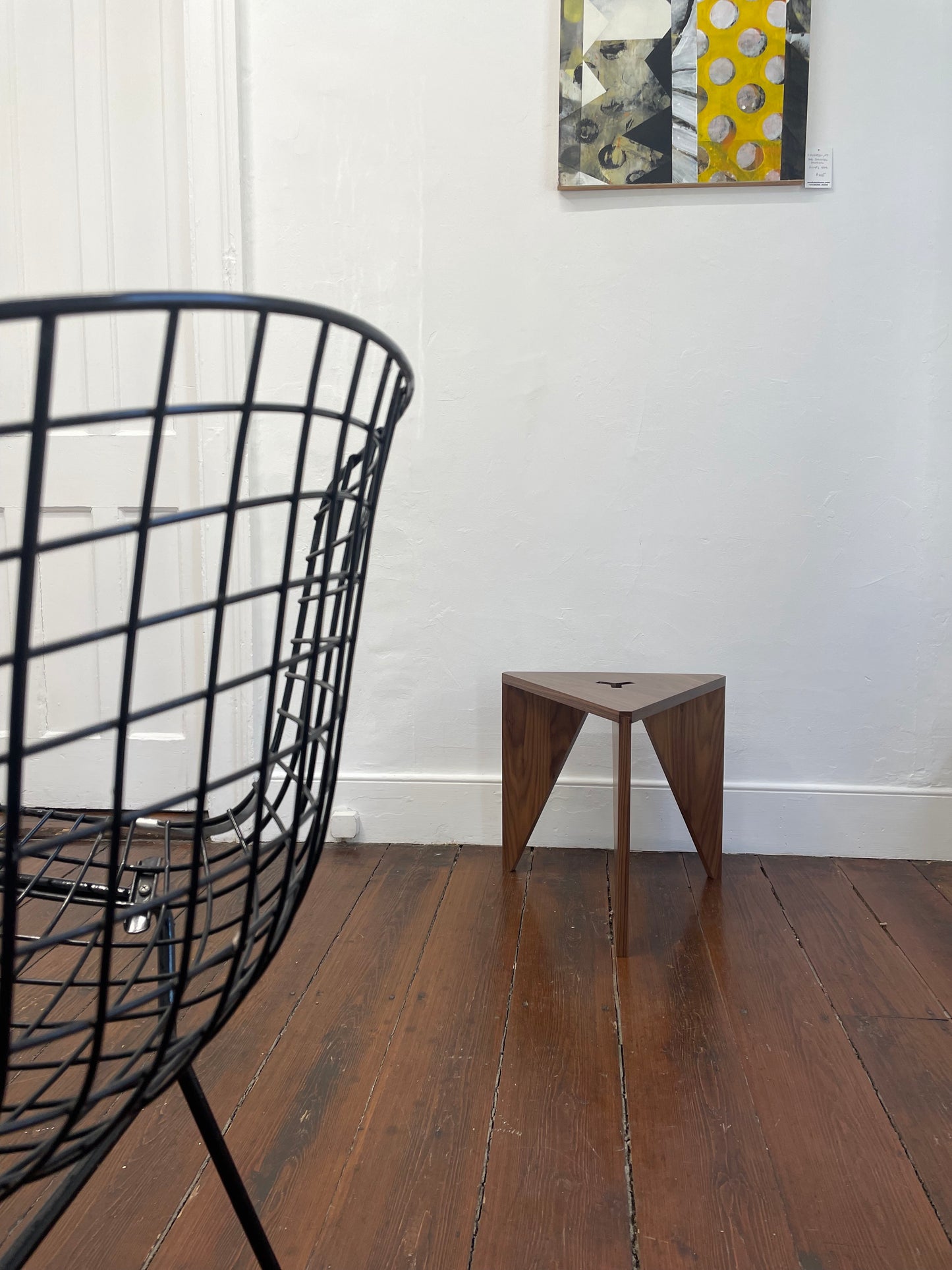 y stool in walnut