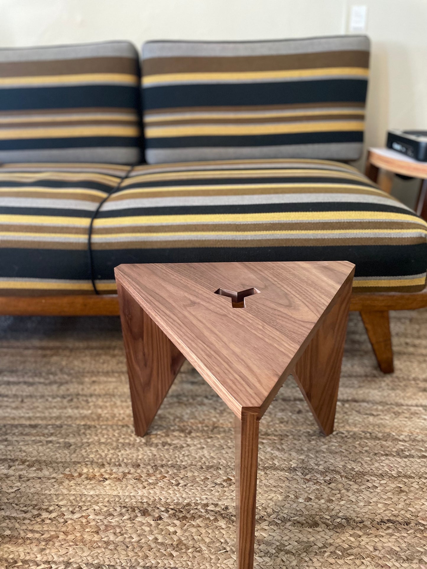 y stool in walnut