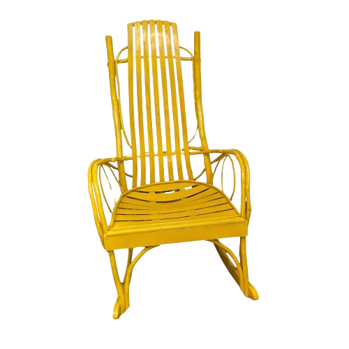 Yellow Bentwood Rocking Chair