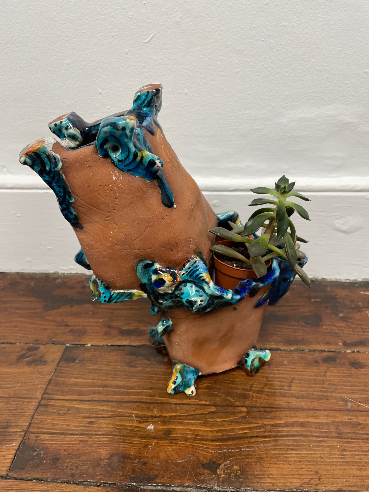 Coddled Terracotta Pot by Nancy Barber