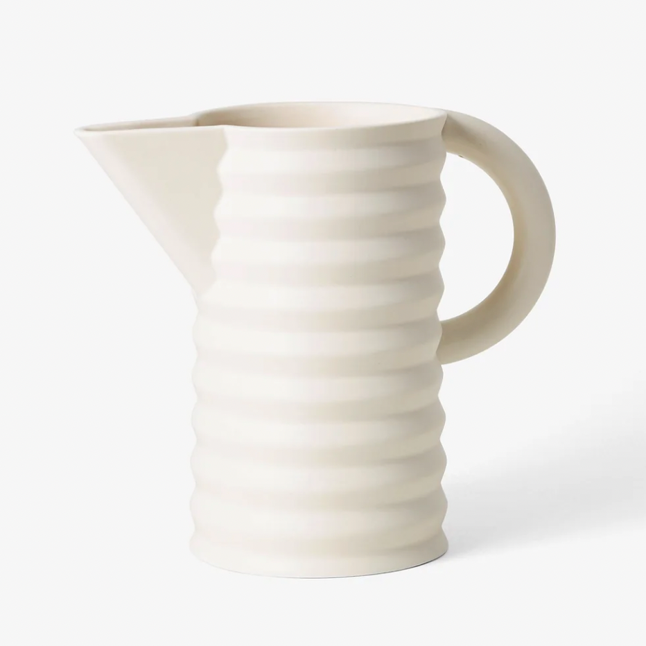 pleated pitcher by high gloss