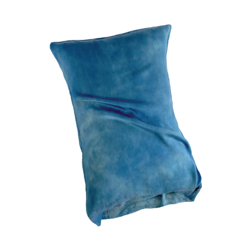 plant dyed silk pillowcase
