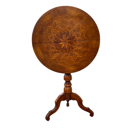 IN STORE: Antique Inlay Tilt Top Table