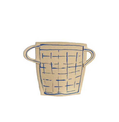 Blue Basket Vase by Alison Owen