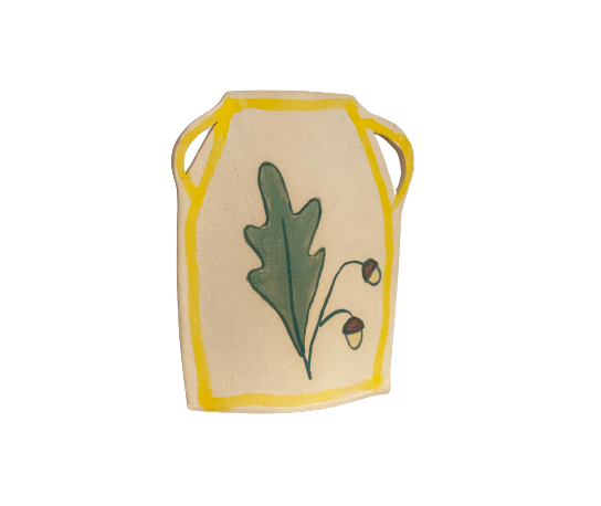 Yellow Acorn Vase by Alison Owen